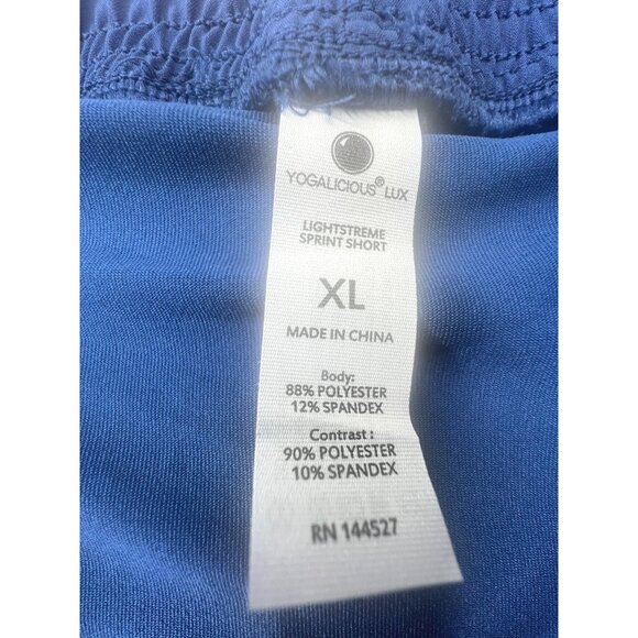 Yogalicious Lux Twilight Blue/White Lightstreme Sprint Shorts XL - Picture 7 of 9